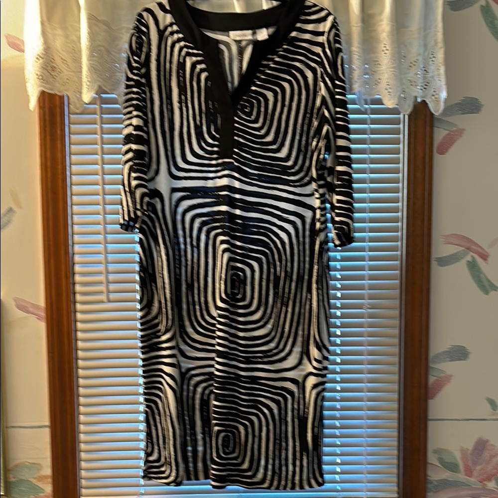 Chico’s fun “bulls-eye” dress!
